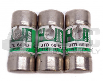LOT OF 3 NEW LITTELFUSE JTD 60 ID INDICATOR FUSES CLASS J 600VAC