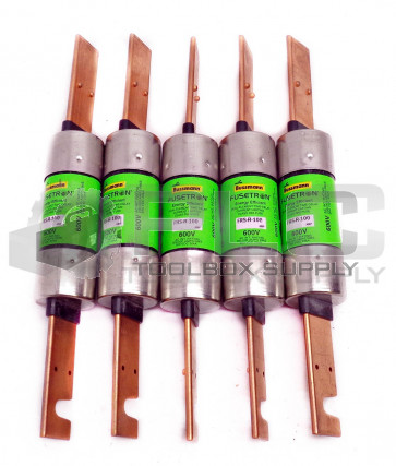 LOT OF 5 NEW BUSSMANN FRS-R-100 ENERGY EFFICIENT FUSES CLASS RK5 600V