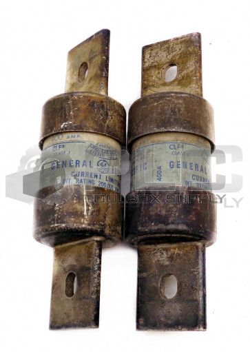 LOT OF 2 GENERAL ELECTRIC GF8B400 CURRENT LIMITING FUSES CLASS J 600VAC