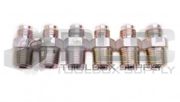 LOT OF 6 NEW 9/16" OD TAPER, 11/16" OD STRAIGHT MALE HYDRAULIC FITTINGS