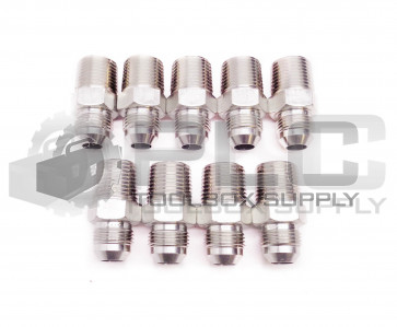 LOT OF 9 NEW PARKER 3/4" OD TAPER, 7/8" OD STRAIGHT MALE HYDRAULIC FITTINGS