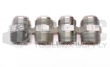 LOT OF 4 NEW PARKER 1-7/8" OD TAPER, 1-7/8" OD STRAIGHT MALE HYDRAULIC FITTINGS