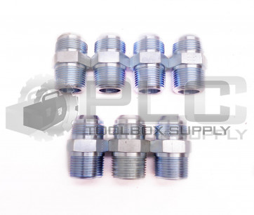 LOT OF 7 NEW PARKER 1-5/16" OD TAPER, 1-5/16" OD STRAIGHT MALE HYDRAULIC FITTING