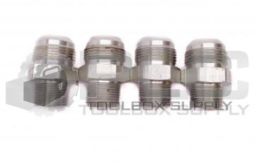LOT OF 4 NEW 1-5/16" OD TAPER, 1-1/16" OD MALE STRAIGHT HYDRAULIC FITTING REDUCE