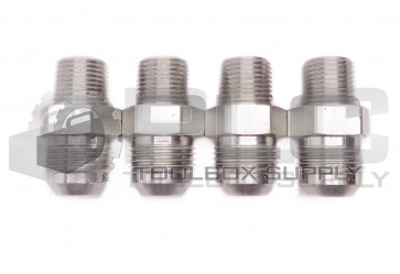 LOT OF 4 NEW PARKER 1-1/16" OD TAPER, 7/8" OD MALE STRAIGHT HYDRAULIC FITTING