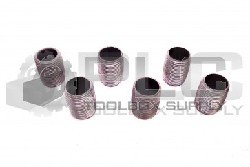 LOT OF 6 NEW CARBON STEEL NIPPLES 1" OD, 7/8" ID, 1-3/8" LENGTH *READ*