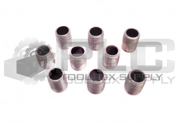 LOT OF 9 NEW CARBON STEEL NIPPLES 7/8' OD, 1/2" ID, 1-1/8" LENGTH *READ*