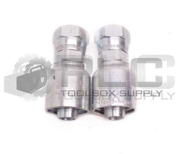 LOT OF 2 NEW PARKER 10643-12-12 HOSE FITTING 3/4" HOSE X 3/4" FEMALE 3-3/8" LEN.