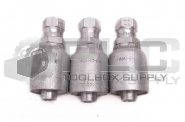 LOT OF 3 NEW PARKER 10643-6-8 HOSE FITTING 1/2" HOSE X 9/16" FEMALE JIC SWIVEL
