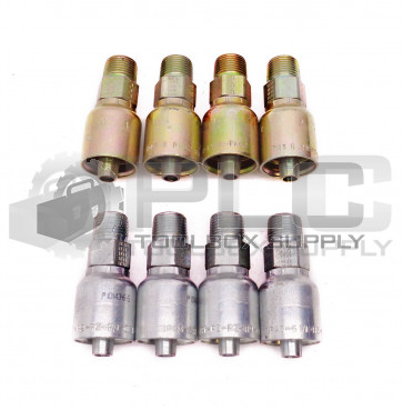 LOT OF 8 NEW PARKER 10143-6-6 HOSE FITTING 5/8" MALE THREAD X 3/8" HOSE