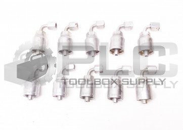 LOT OF 10 NEW PARKER 13943-4-6 90° HOSE FITTING 7/16" FEMALE THREAD X 3/8" HOSE