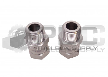LOT OF 2 NEW PARKER 12-F6X STRAIGHT SWIVEL 1" THREAD MALE/FEMALE X 5/8" ID