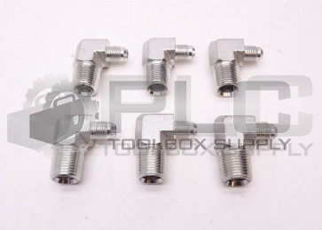 LOT OF 6 NEW 90° ELBOW FITTING 5/16" ID, 1/2" OD MALE TAPER X 1/2" ID, 3/4" OD