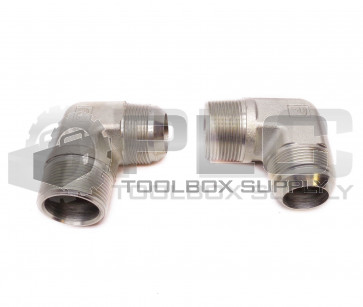 LOT OF 2 NEW PARKER 20 CTX 90° ELBOW FITTING 1-1/16" ID TAPER X 1-1/4" ID MALE
