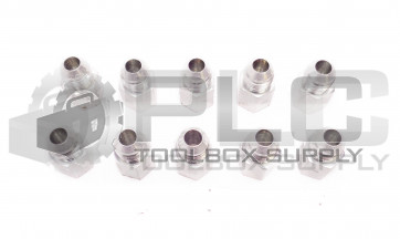 LOT OF 10 NEW PARKER 8-GTX STRAIGHT CONNECTOR 3/8" ID TAP MALE, 9/16" ID FEMALE