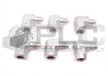 LOT OF 6 NEW 90° ELBOW FITTING 5/16" ID 9/16" OD TAPER MALE, 9/16" ID FEMALE