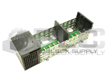 ALLEN BRADLEY 1746-A10 SER B 10 SLOT RACK W/ 1746-P4 SER A POWER SUPPLY
