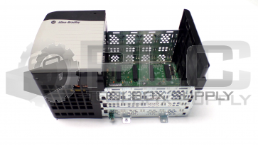 ALLEN BRADLEY 1756-PA75 SER C POWER SUPPLY WITH 1756-A4 SER B 4 SLOT RACK