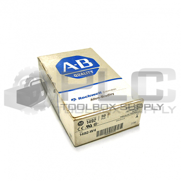 BOX OF 50 NEW ALLEN-BRADLEY 1492-W4 TERMINAL BLOCKS GRAY SERIES A