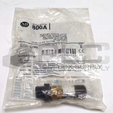 NEW ALLEN BRADLEY 800AG2BW SER.B STANDARD KNOB SELECTOR SWITCH 800A-G2BW