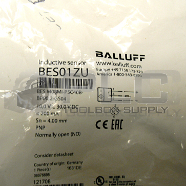 NEW BALLUFF BES01ZU INDUCTIVE SENSOR BES M08MI-PSC40B-BP00,2-GS04
