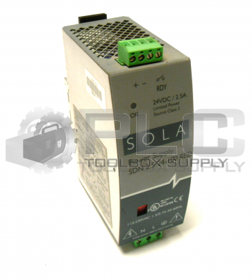 SOLA SDN 2.5-24-100 RED POWER SUPPLY 24VDC 2.5A