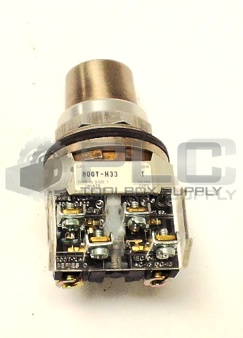 ALLEN BRADLEY 800T-H33 SER. T W/ 800T-XA POSITION CYLINDER LOCK SELECTOR SWICTH