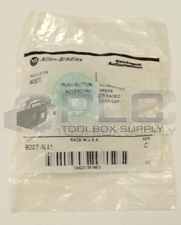 NEW ALLEN BRADLEY 800T-N41 /C PUSH BUTTON ACESSORY GREEN EXTENDED HEAD CAP