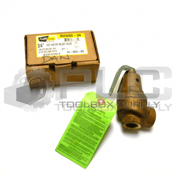 NEW APOLLO RVW60-34 30PSI BRONZE HOT WATER RELIEF VALVE 3/4"