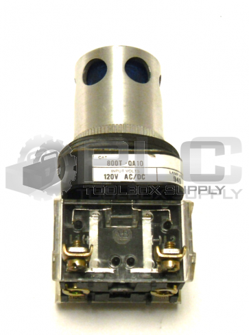  ALLEN BRADLEY 800T-QA10 BLUE SER.T W/ 800T-XA 120VAC PUSHBUTTON