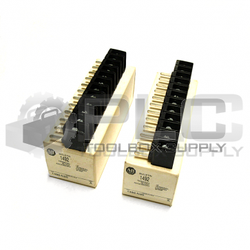LOT OF 2 NEW ALLEN BRADLEY 1492-N20 SER A TERMINAL FANNING STRIP