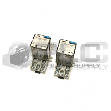LOT OF 2 NEW ALLEN BRADLEY 700-HB33Z24-3-4 RELAY W/ 700-HN154 SOCKET RELAY BASE