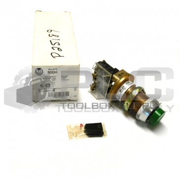 NEW ALLEN BRADLEY 800H-BP1D1 HEAVY DUTY PUSH BUTTON GREEN SER C
