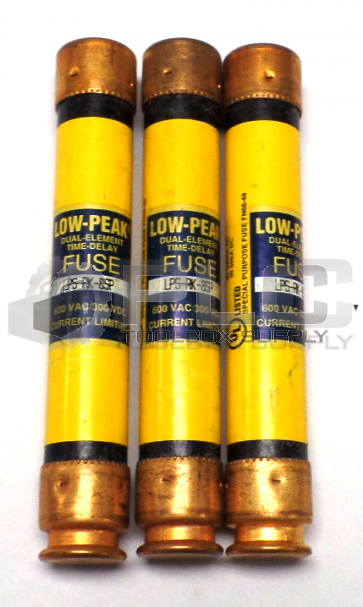 NEW LOT OF 3 BUSSMANN LPS-RK-8SP LOW PEAK DUAL ELEMENT TIME DELAY 