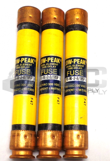 NEW LOT OF 3 BUSSMANN LPS-RK-2-8/10SP DUAL ELEMENT TIME DELAY FUSE 