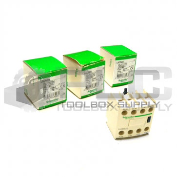 LOT OF 3 NEW SCHNEIDER ELECTRIC LADN22 CONTACT BLOCK 038403