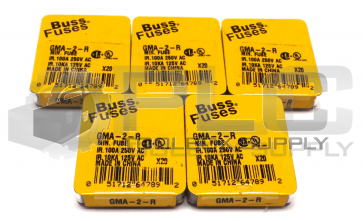 LOT OF 5 NEW BUSSMANN GMA-2-R FUSES