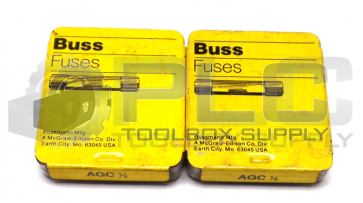 LOT OF 10 NEW BUSSMANN AGC 1/2 FUSES 