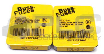LOT OF 2 BUSSMAN NEW MDL-3/4 FUSES 