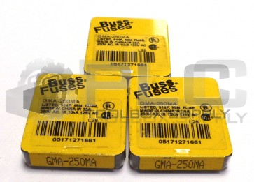 LOT OF 3 PACKS NEW BUSS GMA-250MA FUSES 3 PACKS OF 5