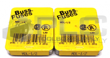 LOT OF 2 PACKS NEW BUSS MDL-1/2 FUSES ( 2 PACKS OF 5)