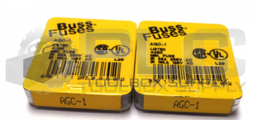 LOT OF 2 PACKS NEW BUSS AGC-1 FUSES (2 PACKS 5)