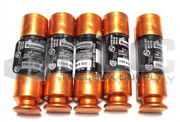 LOT OF 5 NEW BUSSMANN FRN-R-10ID DUAL ELEMENT TIME DELAY FUSE 