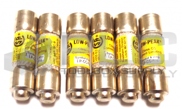 LOT OF 6 NEW BUSSMANN LP-CC-8/10 LOW PEAK TIME DELAY FUSE