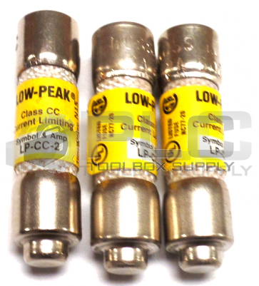 LOT OF 3 NEW BUSSMANN LP-CC-2 DUAL ELEMENT TIME DELAY FUSE 