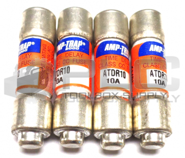 LOT OF 4 NEW FERRAZ SHAWMUT ATDR10 10A TIME DELAY FUSE 