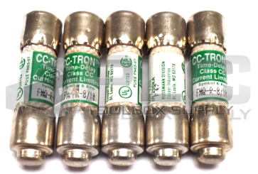 LOT OF 5 NEW BUSSMANN FNQ-R-8/10 TIME DELAY FUSE 