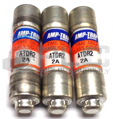 LOT OF 3 NEW FERRAZ-SHAWMUT ATDR2 2A TIME DELAY FUSE 