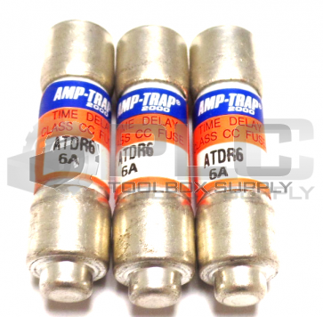 LOT OF 3 NEW FERRAZ SHAWMUT ATDR6 6A TIME DELAY FUSE 