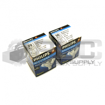 LOT OF 2 NEW PHILIPS 6438 HALOGEN LAMP ALUM REFL TYPE 6438GBJ 50W 12V